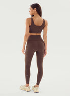 Splits59 Sprint Rigor Sports Bra in Dark Chocolate Full Length Back View