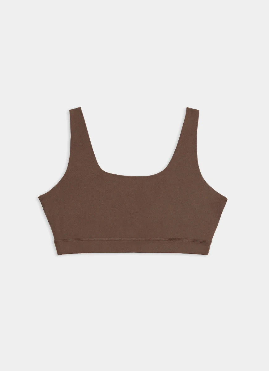 Splits59 Sprint Rigor Sports Bra in Dark Chocolate Product Shot View