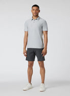 Vuori Men's Strato Tech Polo in Platinum Heather Full Length Front View