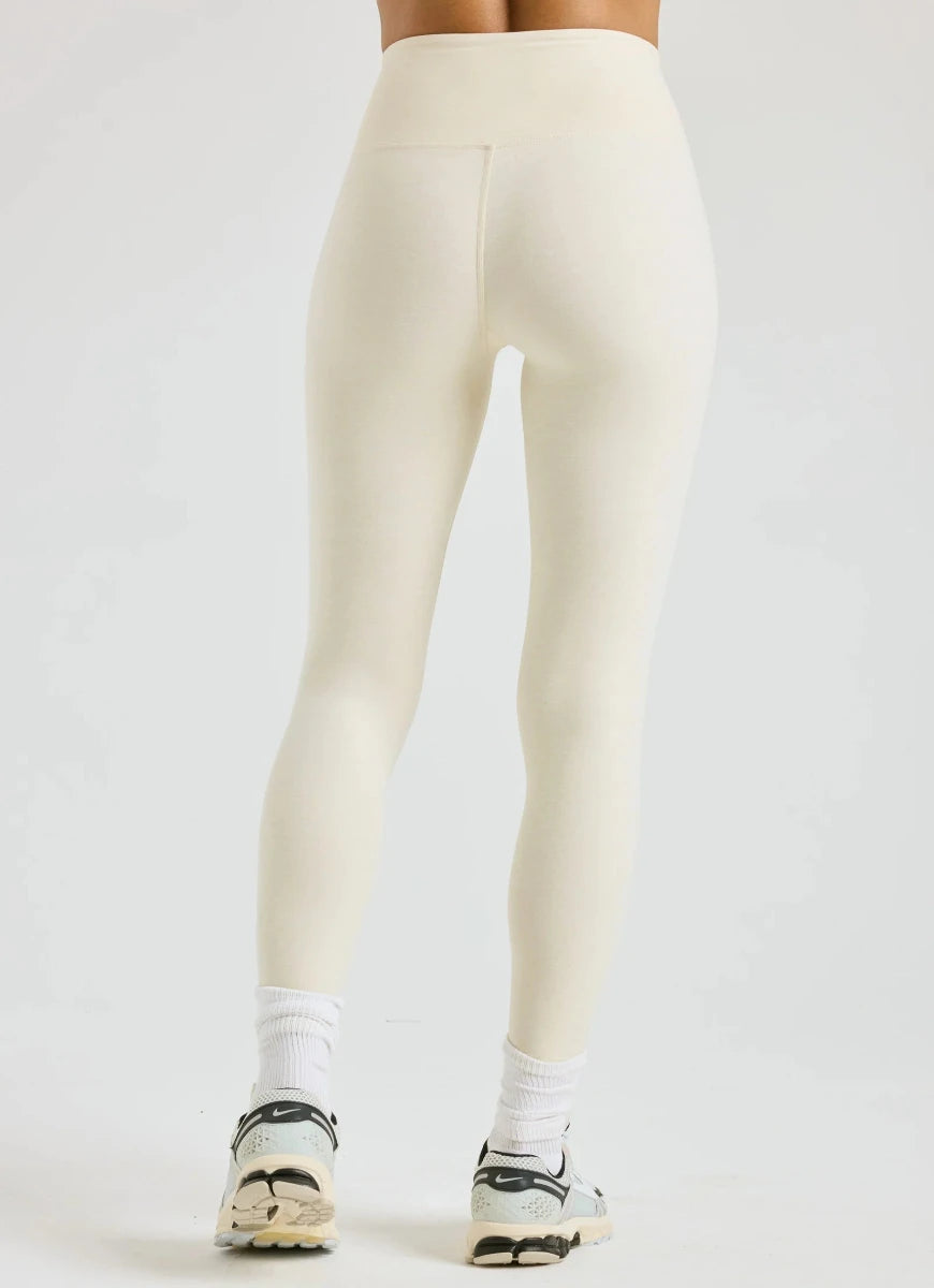 Year of Ours Stretch Veronica Legging in Ivory Back View