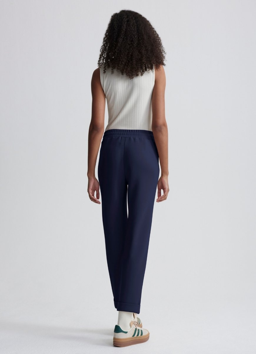 Varley The Rolled Cuff Pant 25” in Navy Full Length Back View