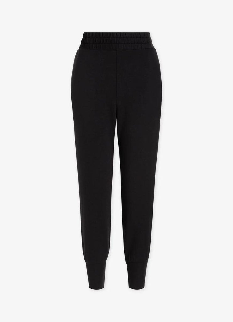 Varley The Slim Cuff Pant 25” in Black Flat Lay View