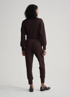 Varley The Slim Cuff Pant 25” in Coffee Bean Full Length Back View