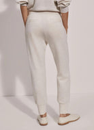 Varley The Slim Cuff Pant 25 in Ivory Marl Waist Down Back View