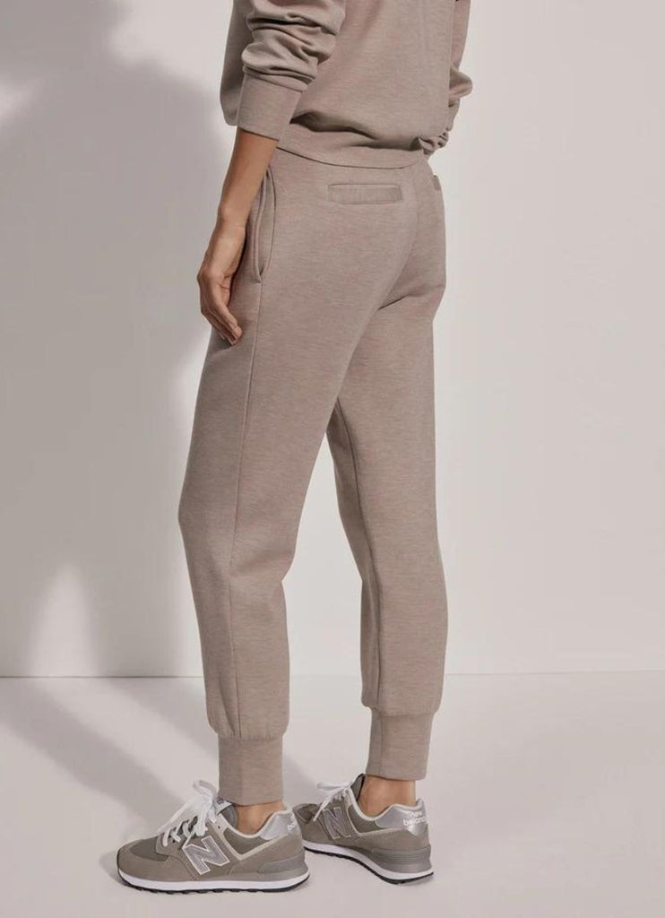 Varley The Slim Cuff Pant 27.5 in Taupe Marl Back View