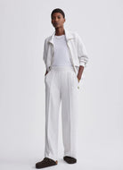 Varley The Wide Leg Pant 28” in Ivory Marl Full Length Front View