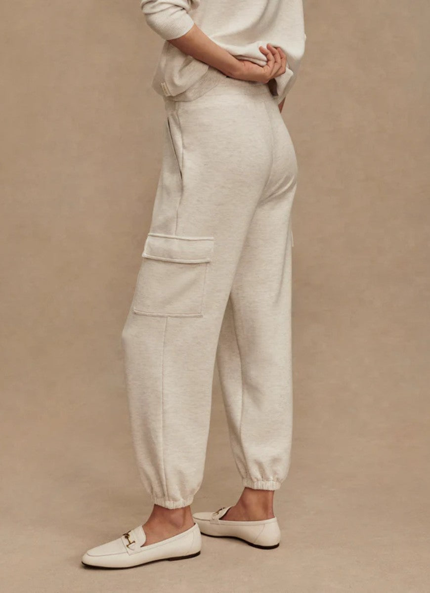 Varley The Cargo Pant 27.5” in Ivory Marl Side View