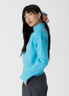 Lyla + Luxe Timmy Sweater in Turquoise Side View