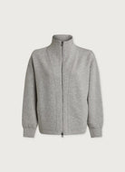 Varley Arlene Zip Through Sweatshirt in Light Grey Marl