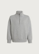 Varley Hawley Half Zip Sweatshirt in Light Grey Marl