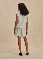 Varley Salome Raglan Tee in Light Grey Marl