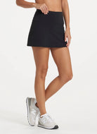 vuori Volley Tennis Skirt in Black Front View