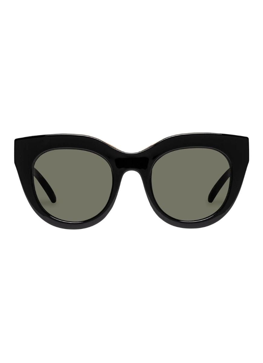 Le Specs Air Heart Women's Polarized Sunglasses in Black
