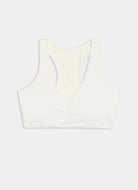 Splits59 Airweight Sports Bra With Ruching in White Product Shot View