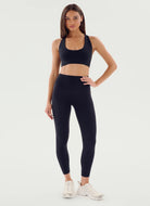 Splits59 Airweight High Waist 7/8 Legging in Black Full Length Front View