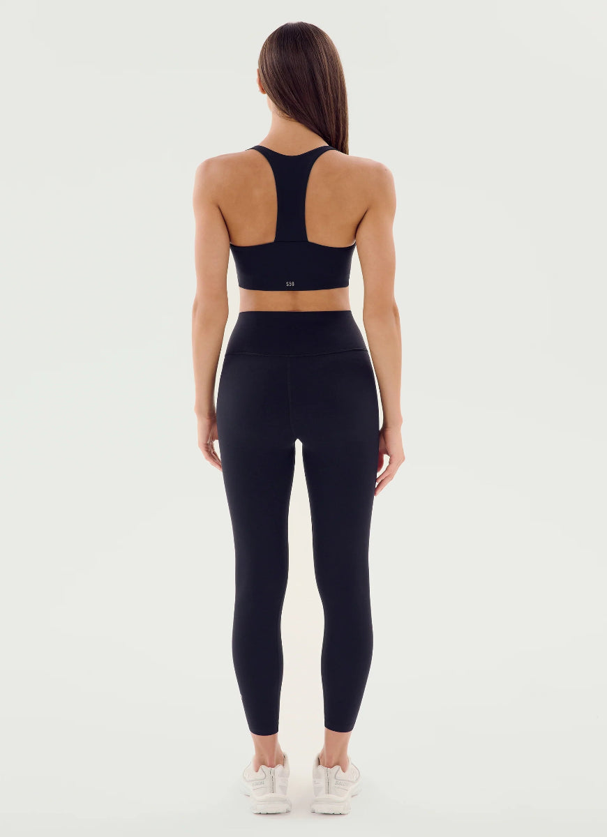 Splits59 Airweight High Waist 7/8 Legging in Black Full Length Back View