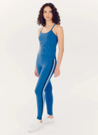 Splits59 Airweight Tank Top in Stone Blue Full Length Side View