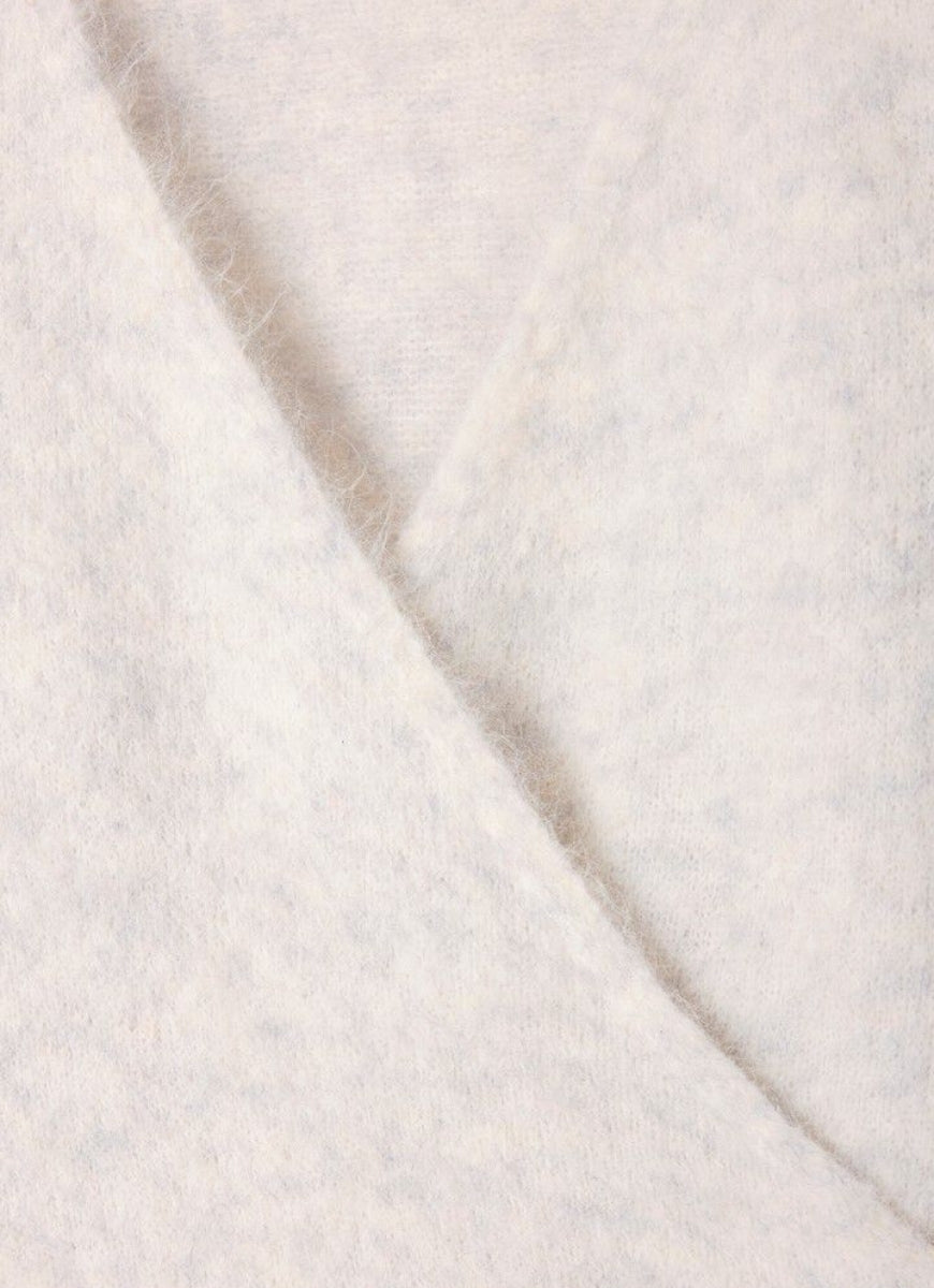 American Vintage Nuny Crossover Sweater in Polaire Chine Close Up View