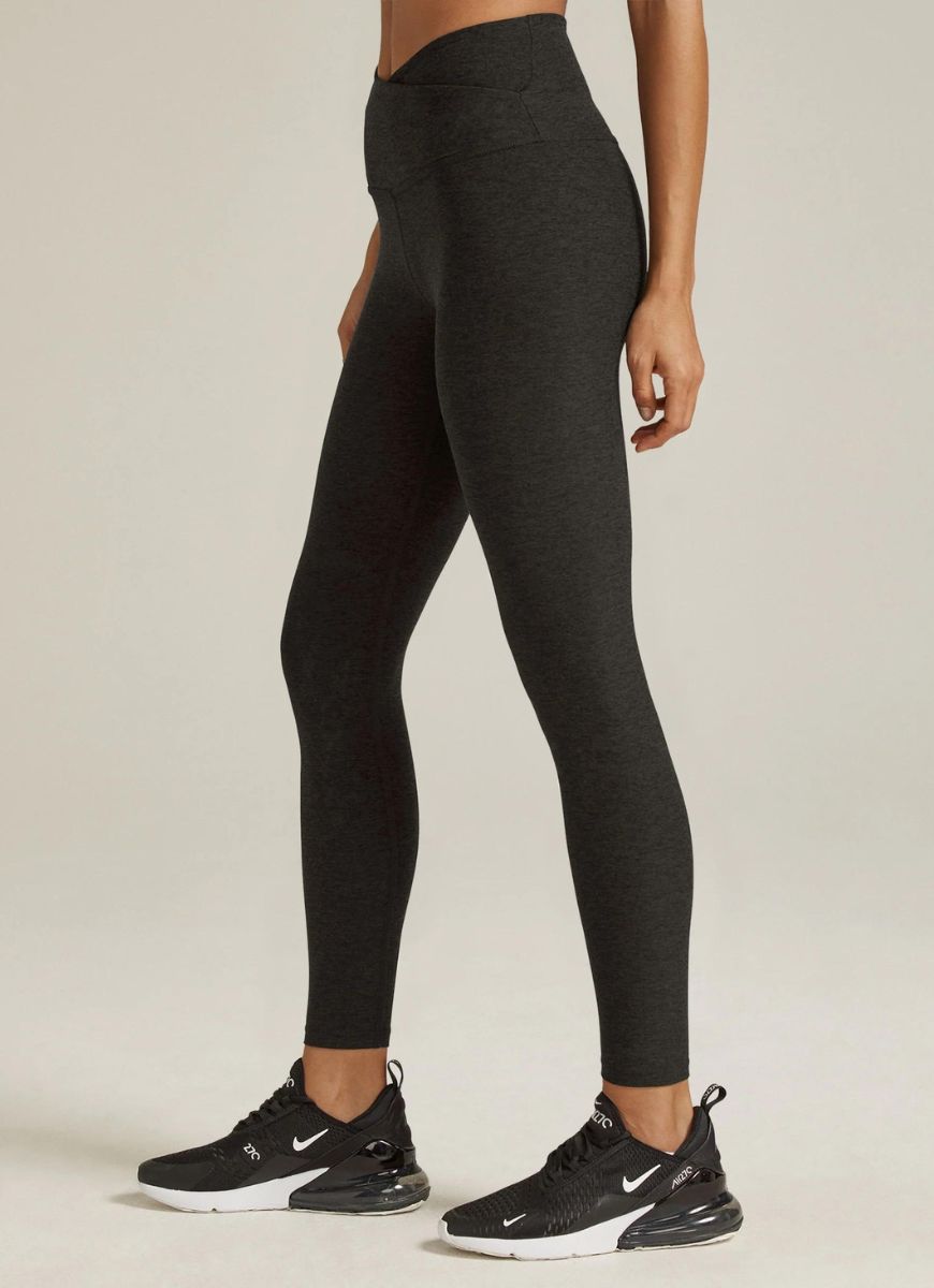 Beyond Yoga Spacedye At Your Leisure High Waisted Legging in Darkest Night Side View
