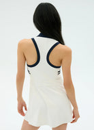 Splits59 Austin Rigor Dress in White/Indigo Back View