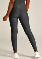 Beyond Yoga Spacedye At Your Leisure High Waisted Legging in Black Charcoal Back View