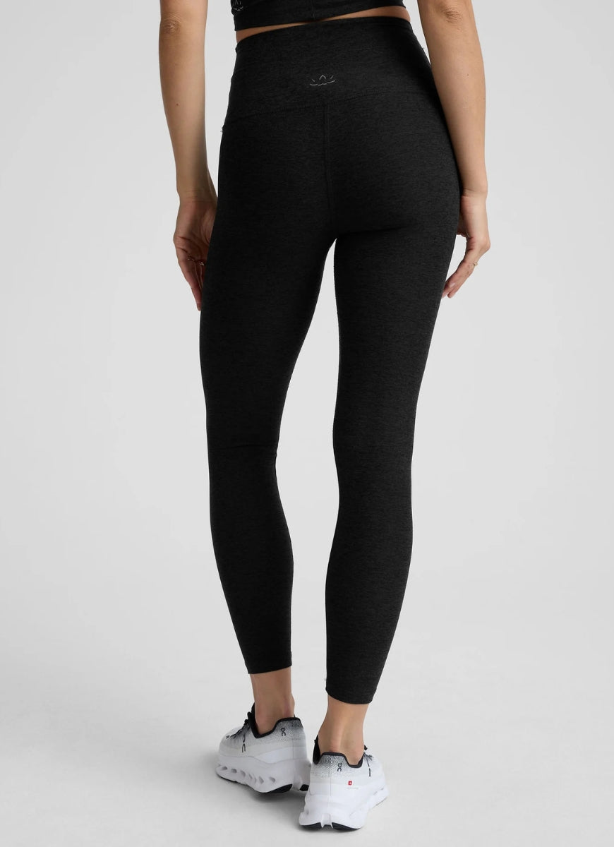 Beyond Yoga Spacedye High Waisted Legging Darkest Night Waist Down Back View