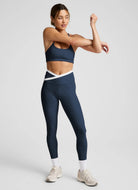 Beyond Yoga Spacedye Outlines High Waisted Midi Legging in Navy