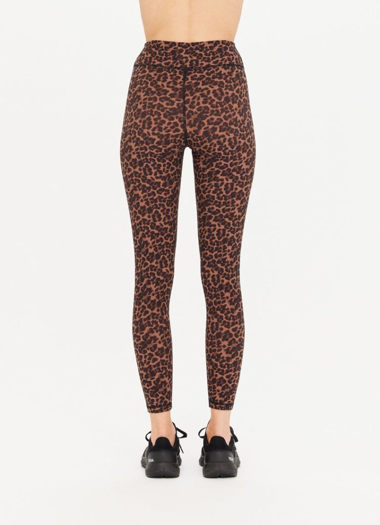 The Upside Biarritz 25in Midi Pant in Leopard Waist Down Back View