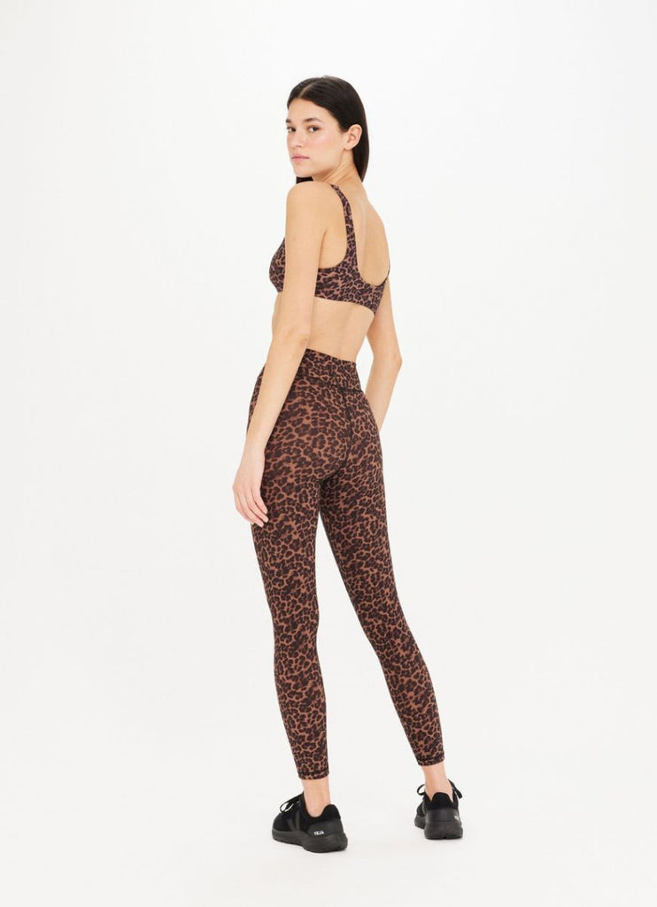 The Upside Biarritz Rory Bra in Leopard Full Back View