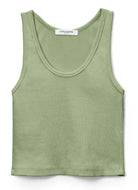 perfectwhitetee Blondie Tank Top in Aloe Product Shot View