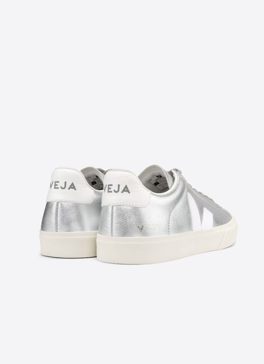 Veja Women's Campo Sneaker in Silver Back View