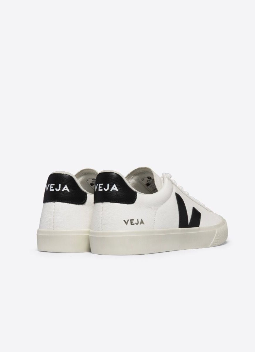 Veja Campo Women's Sneakers in White/Black Back View