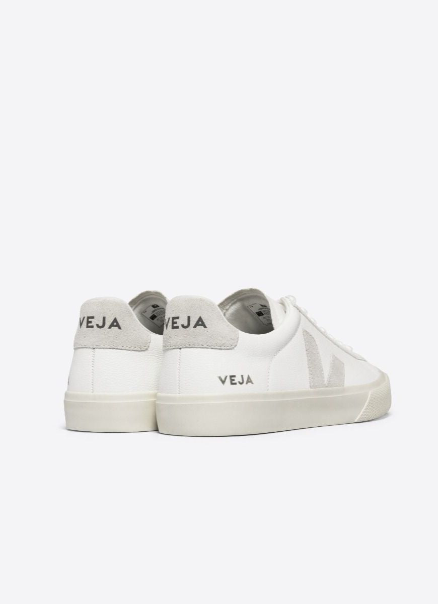 Veja Campo Women's Sneakers in White/Natural Back View