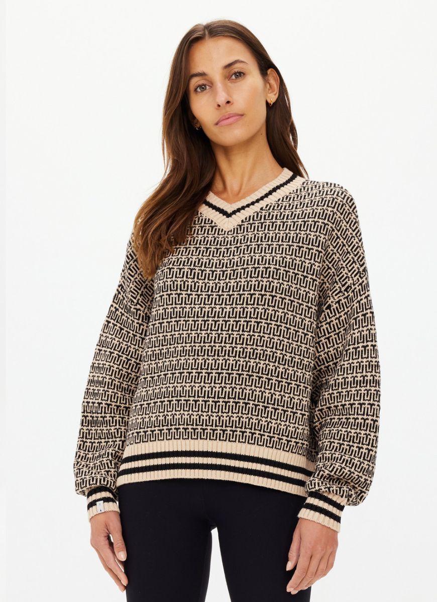 The Upside Castilla Millie Knit Sweater in Pebble