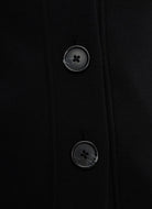 Varley Celeste Button Through Sweat in Black Close Up View of the Buttons