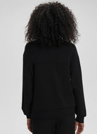 Varley Celeste Button Through Sweat in Black Back View