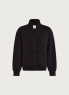 Varley Celeste Button Through Sweat in Black Product Shot View