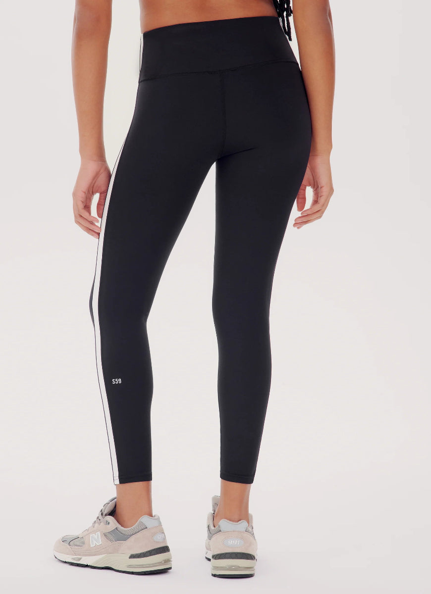 Splits59 Clare High Waist Rigor 7/8 Legging in Black Back View