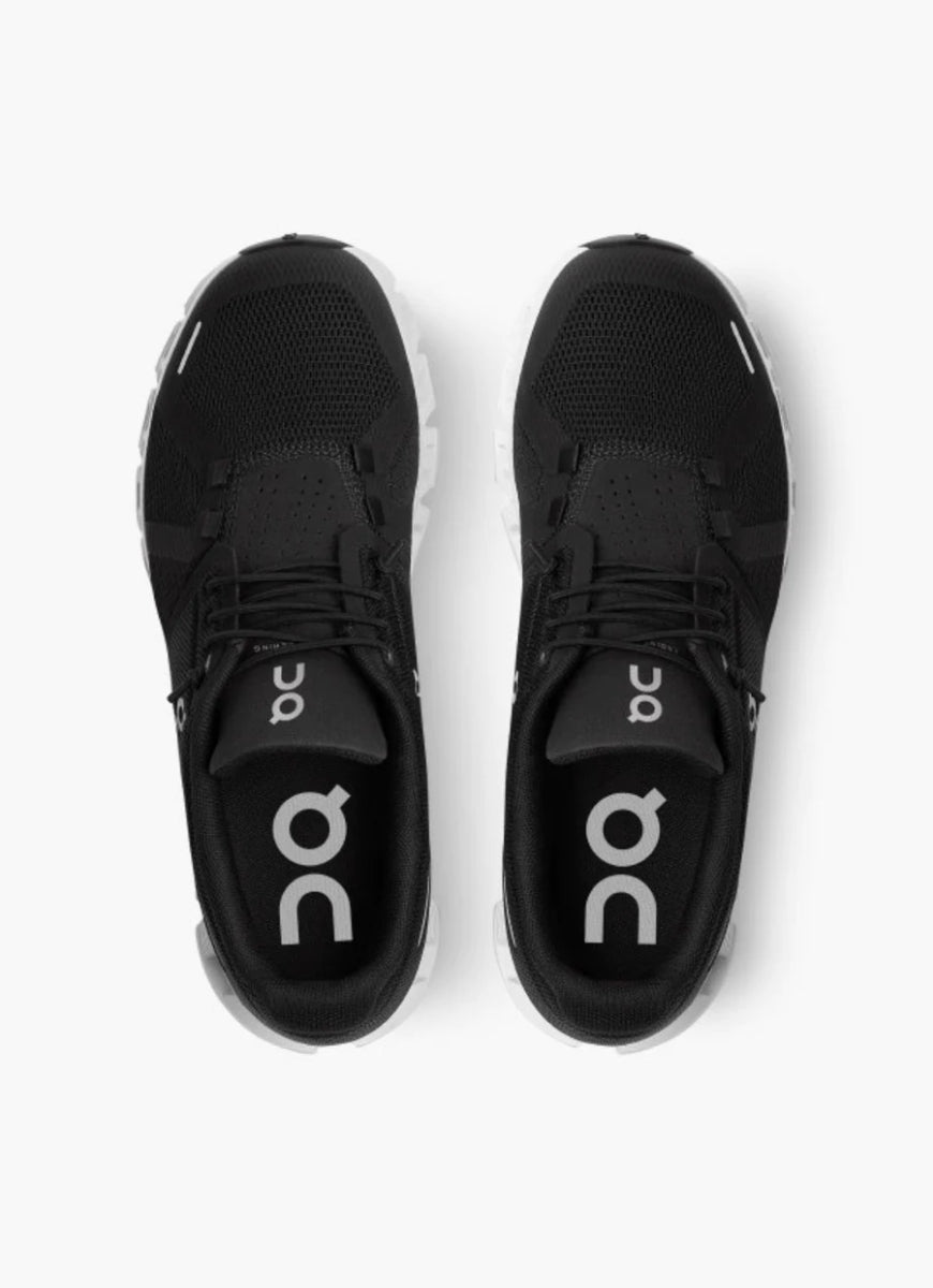 On Women's Cloud 5 Running Shoes in Black Top View