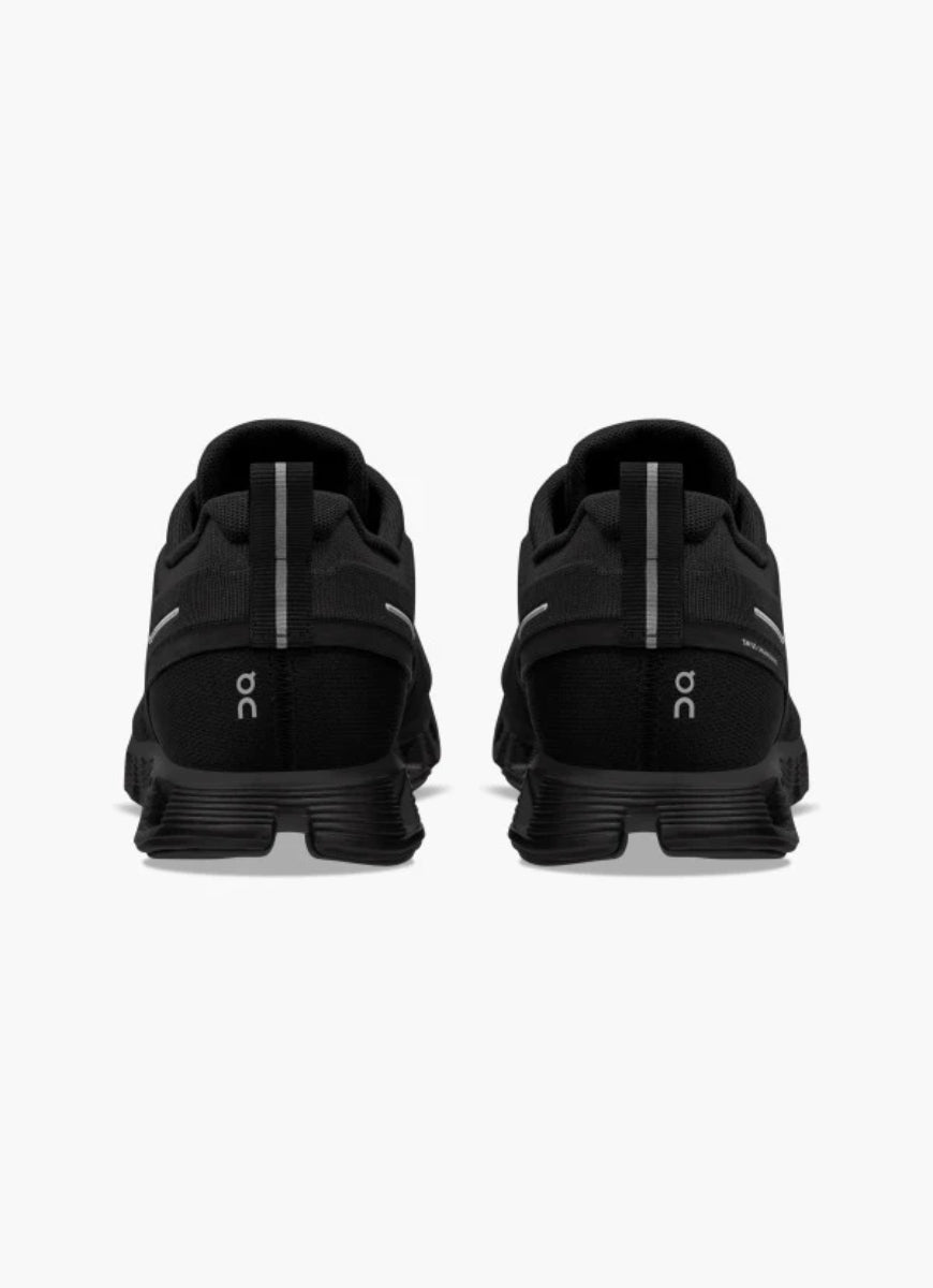  On Women's Cloud 5 Waterproof Sneakers, All Black, 5 Medium US