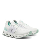 On Cloudswift 3 Women's Running Shoe in Ivory Angled Side View