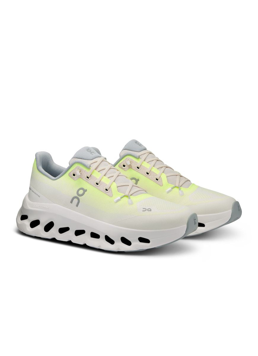 On Cloudtilt Women's Sneaker in Lime/Ivory Angled Side View