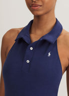 Polo Ralph Lauren Collar One Piece in Navy Close Up Front View