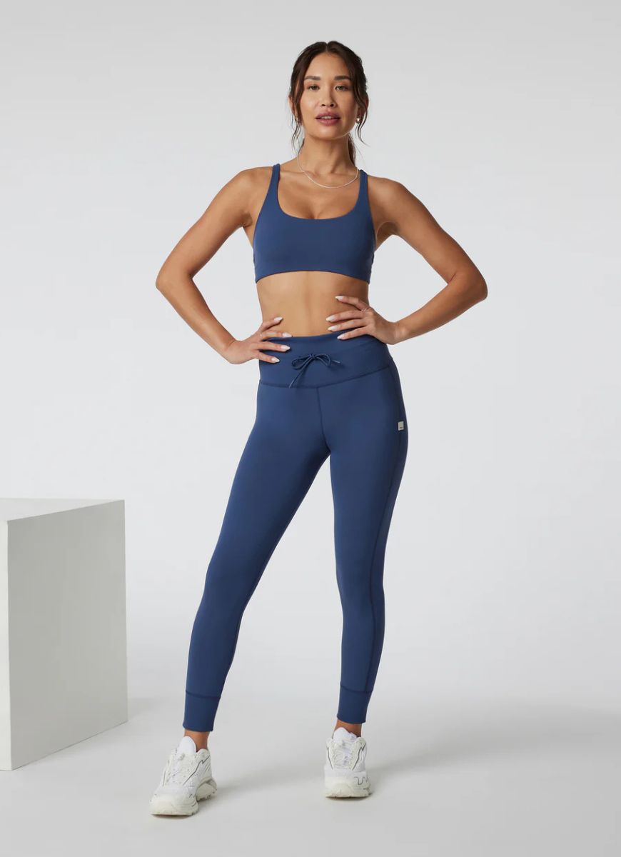 vuori Daily Legging in French Blue Front View