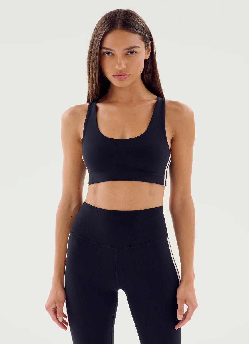 Splits59 Ella Airweight Sports Bra in Black/White