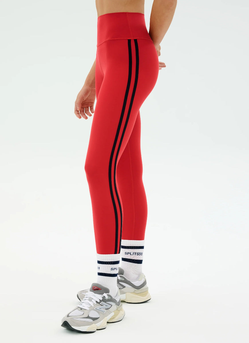 Splits59 Ella High Waist Airweight 7/8 Legging in Pirate Red