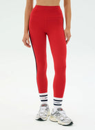 Splits59 Ella High Waist Airweight 7/8 Legging in Pirate Red Front View