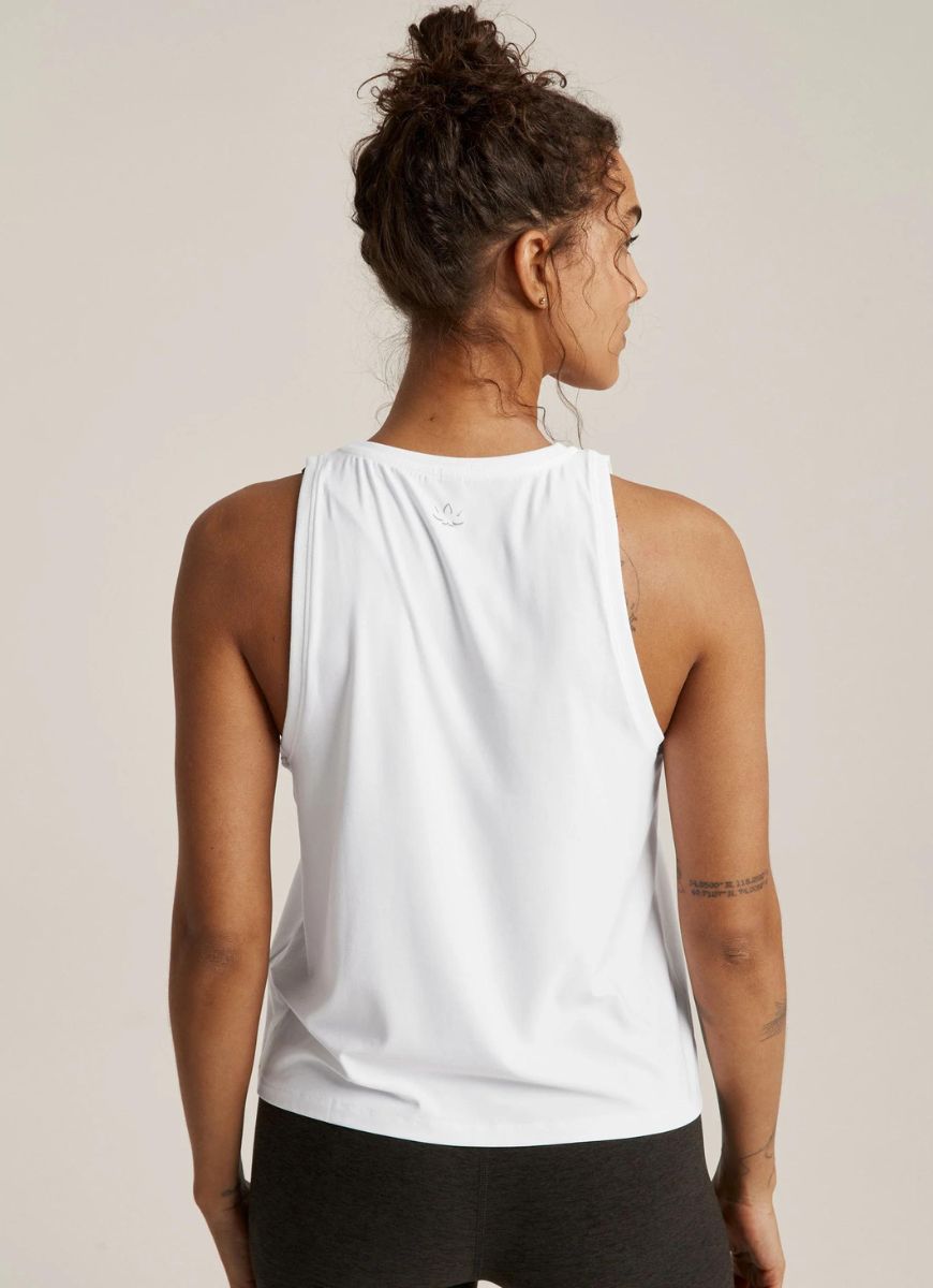 Wisdom Sleeveless Yoga Top - White – Beckons Inspired Clothing