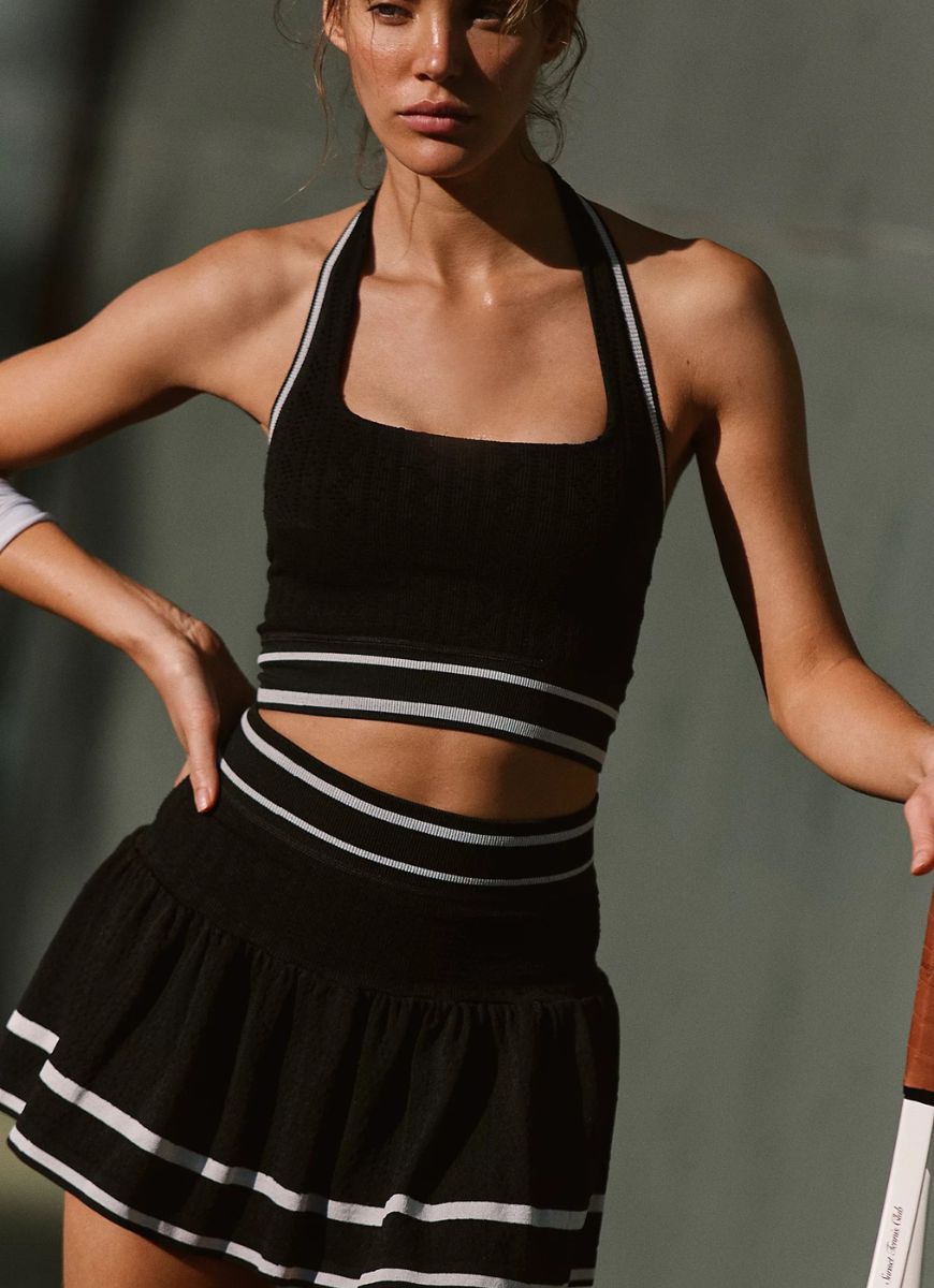 Free People Advantage Set in Black Combo Front View