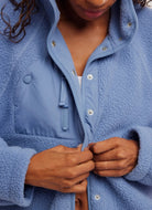 Free People Hit the Slopes Jacket in Wild Wind Close Up Front View